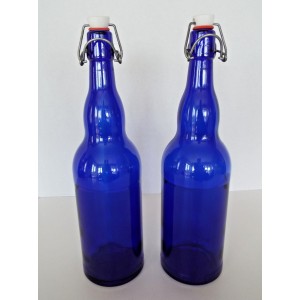 COBALT BLUE Glass Bottles Mid Century Modern Collection Vintage Estate Lot   323389552147